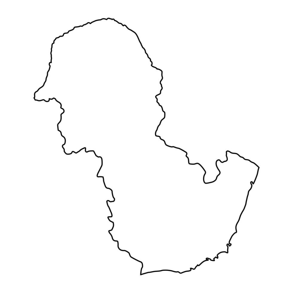 Anosy region map, administrative division of Madagascar. Vector illustration.