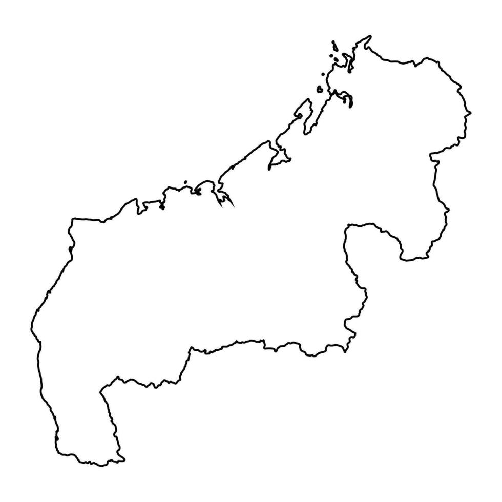 Mahajanga province map, administrative division of Madagascar. Vector illustration.