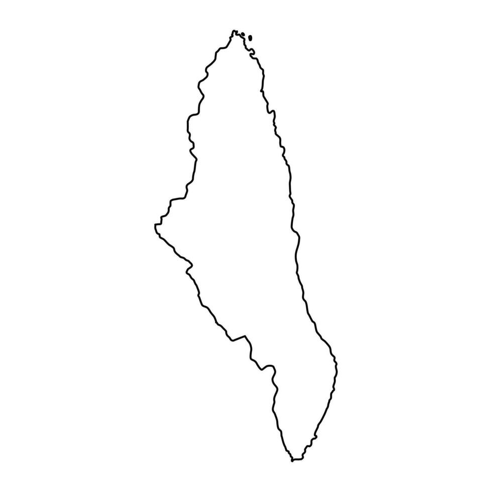 Sava region map, administrative division of Madagascar. Vector illustration.