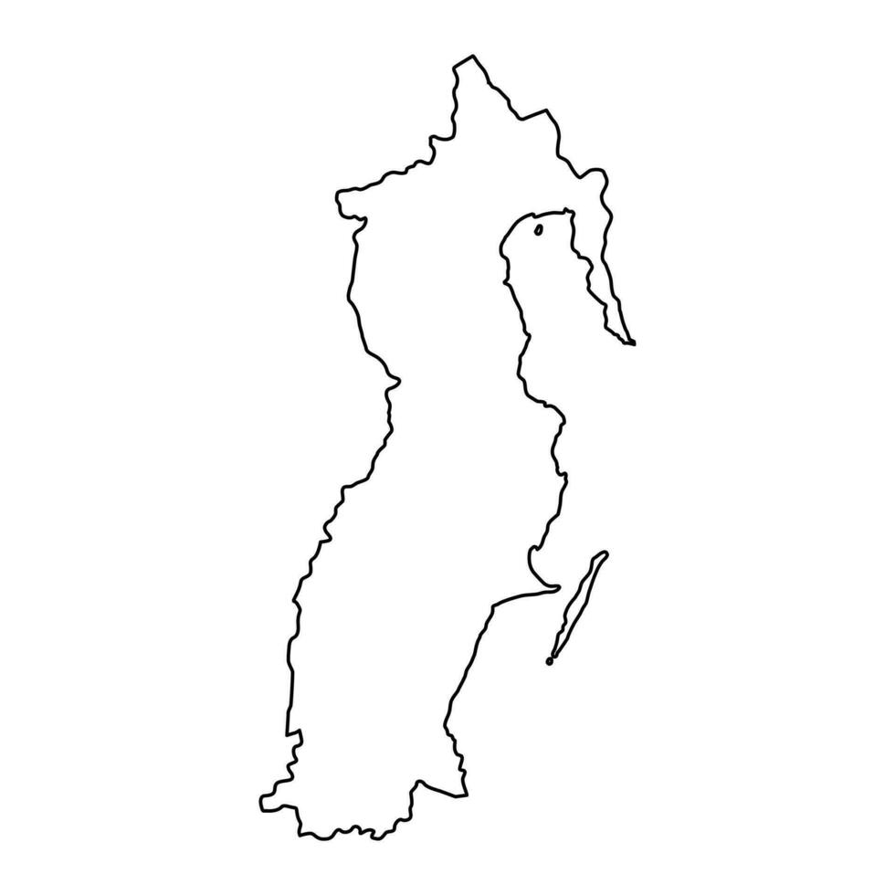 Analanjirofo region map, administrative division of Madagascar. Vector illustration.