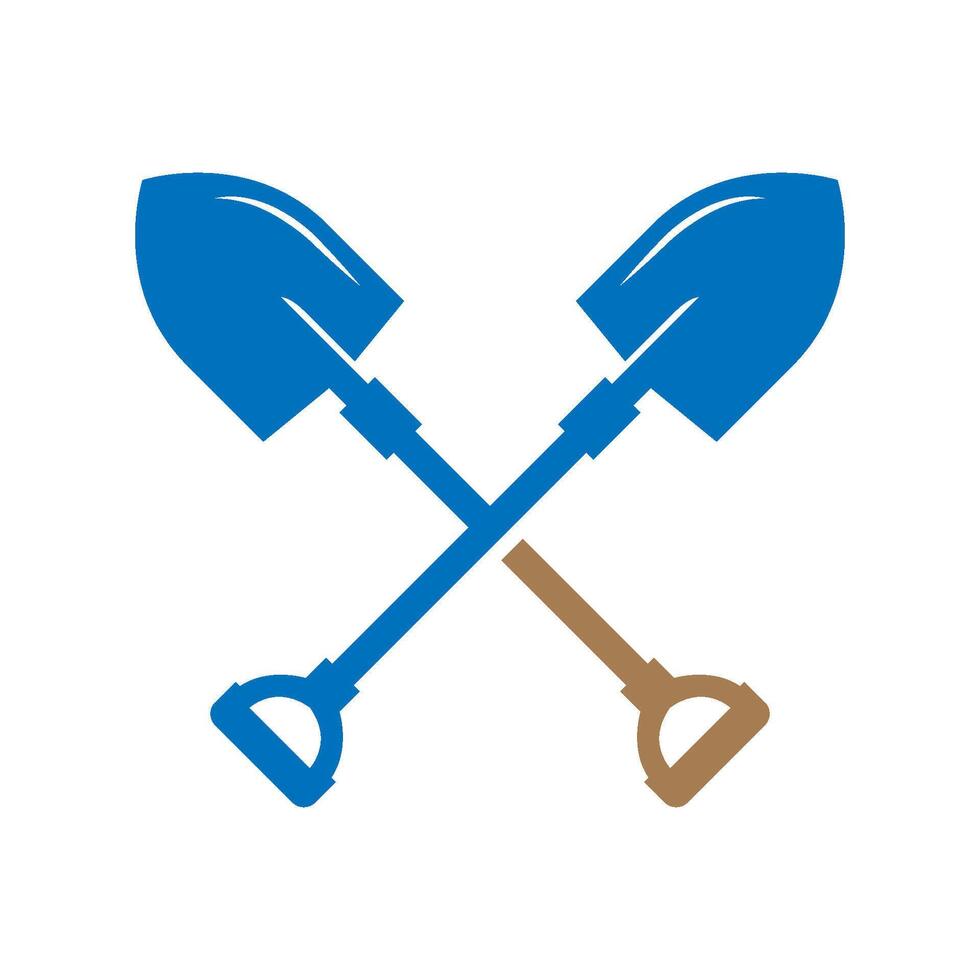 Shovel icon logo design vector