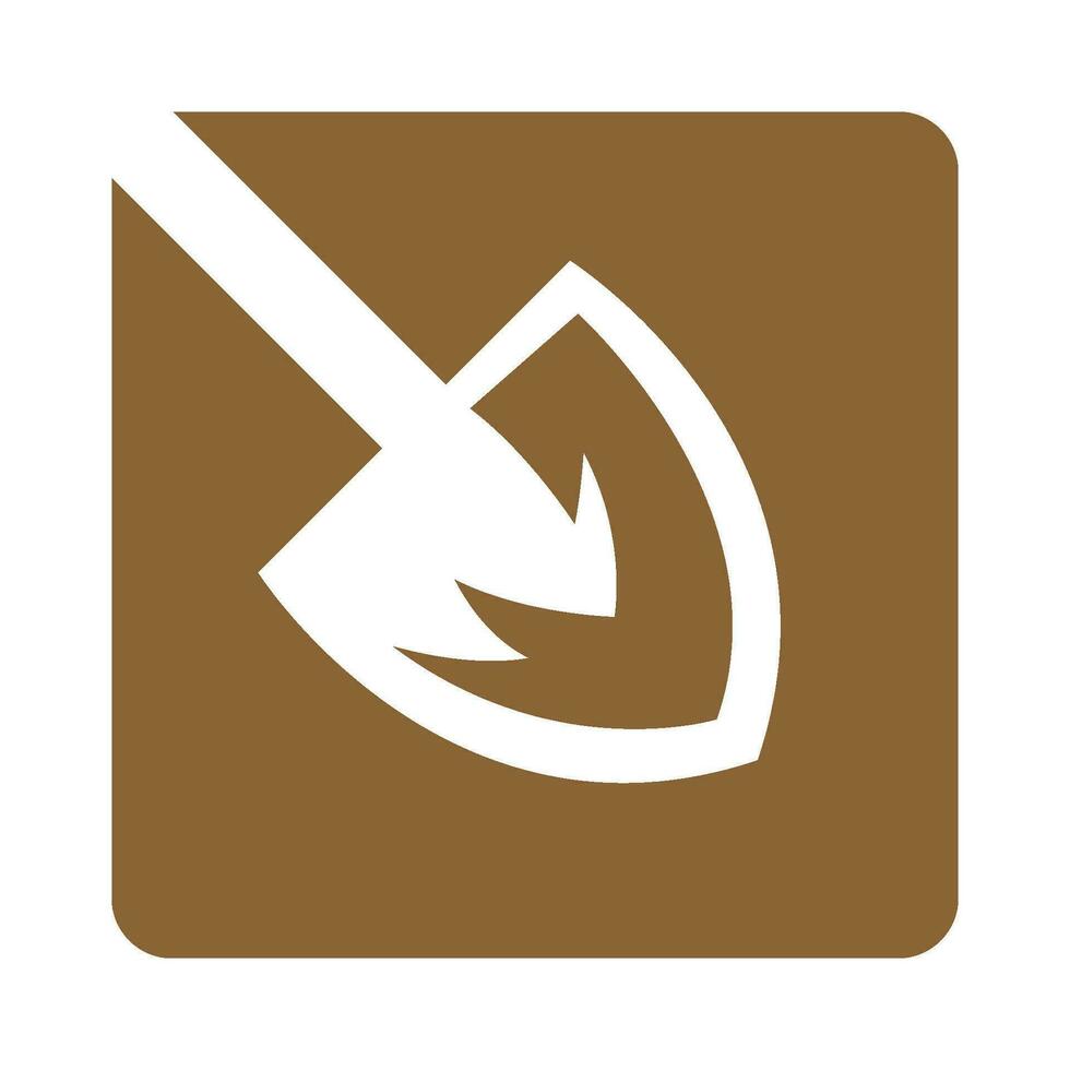 Shovel icon logo design vector