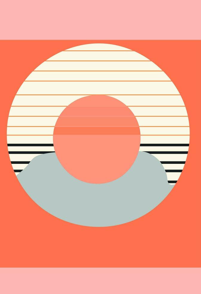 Trendy abstract minimal background in boho style. Artistic composition with hand drawn shapes and elements. Design for wall decoration, poster, postcard or brochure vector