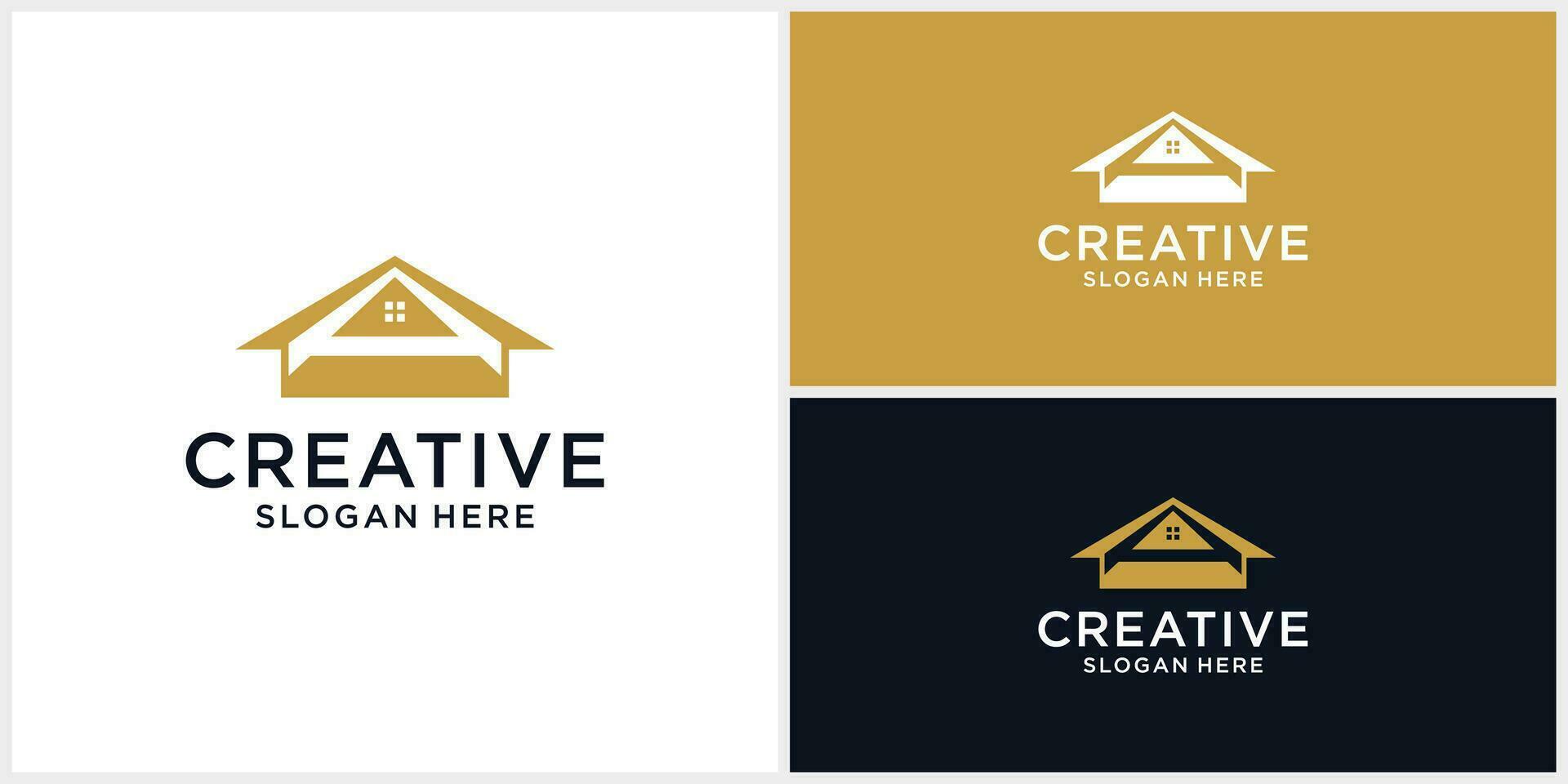 Creative home building logo design template vector