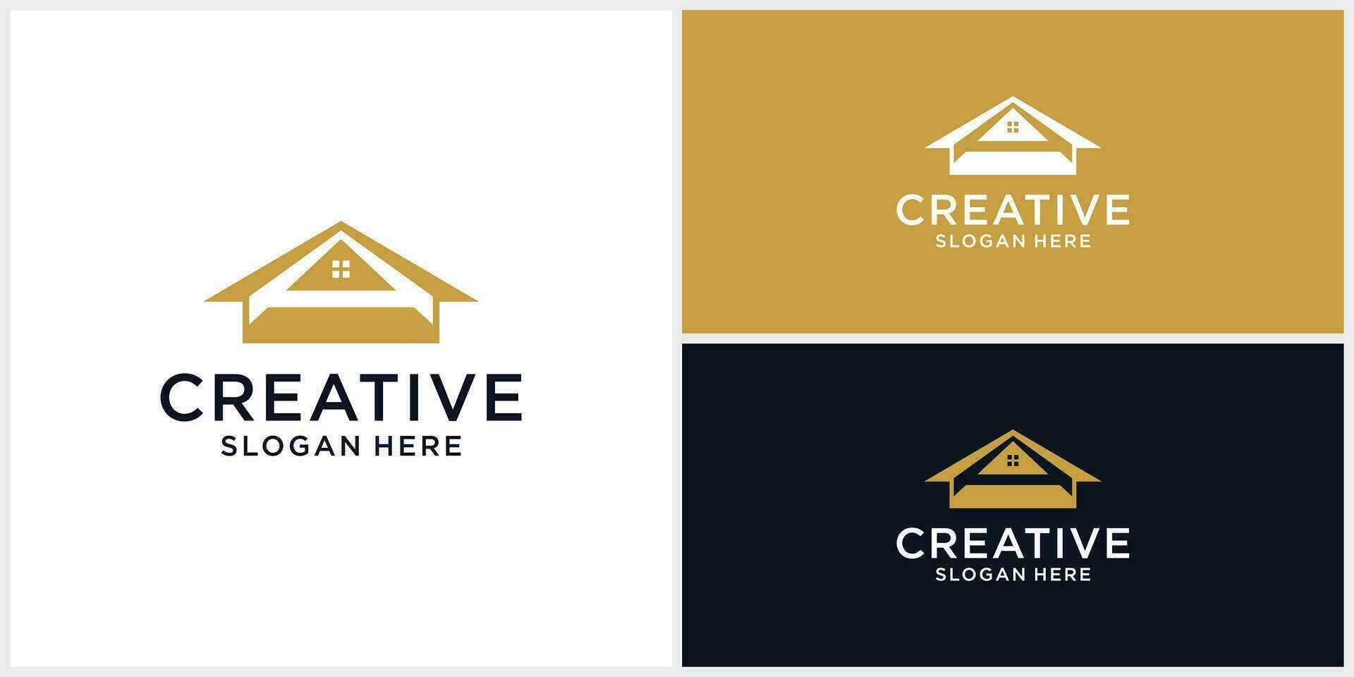 creativo hogar edificio logo diseño modelo vector