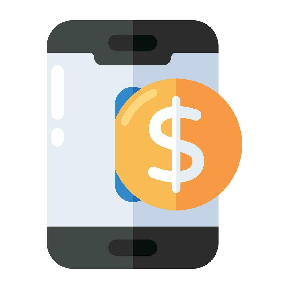 A unique design icon of mobile money vector