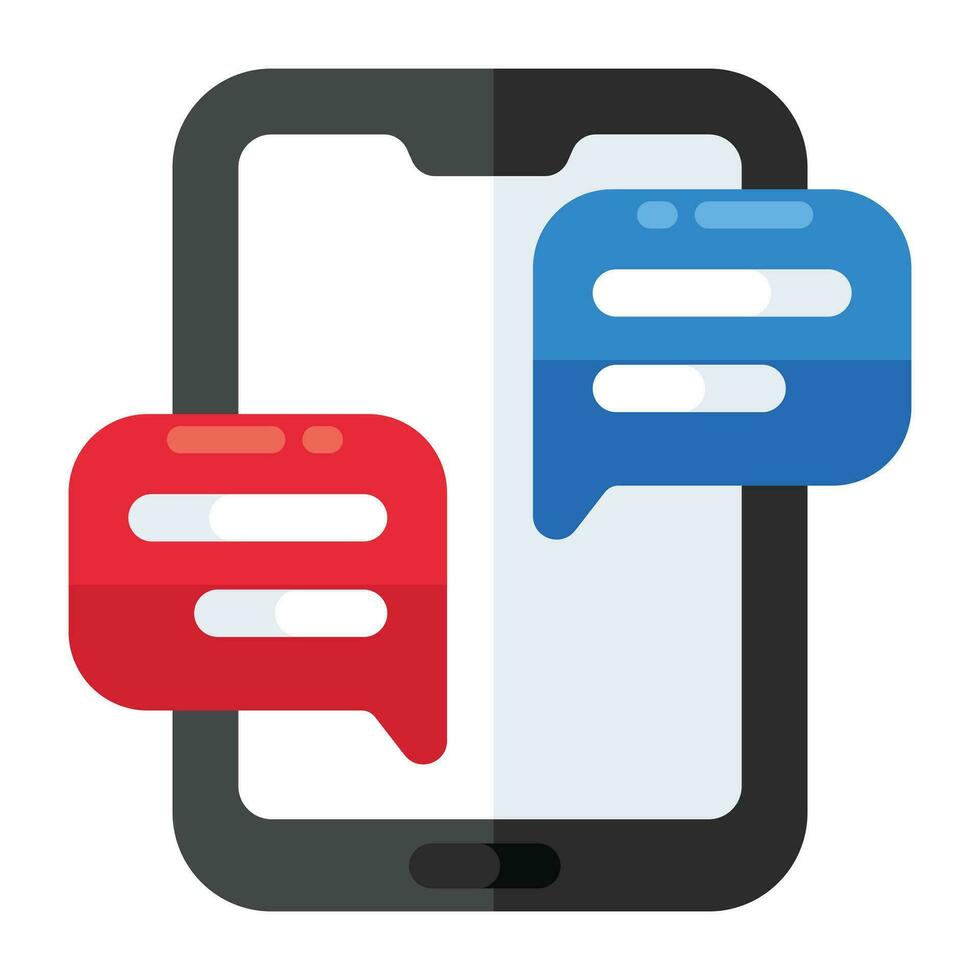 An icon design of mobile chatting vector