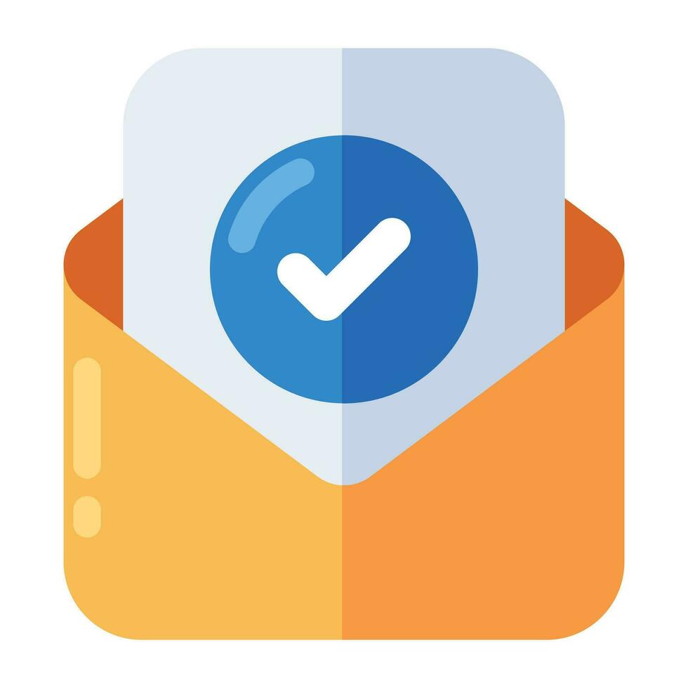 An icon design of verified mail vector