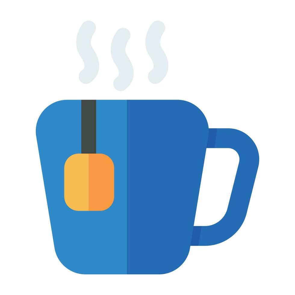 Vector design of teacup, flat icon