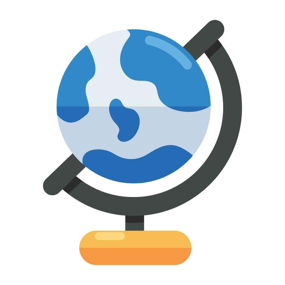 A creative design icon of table globe vector