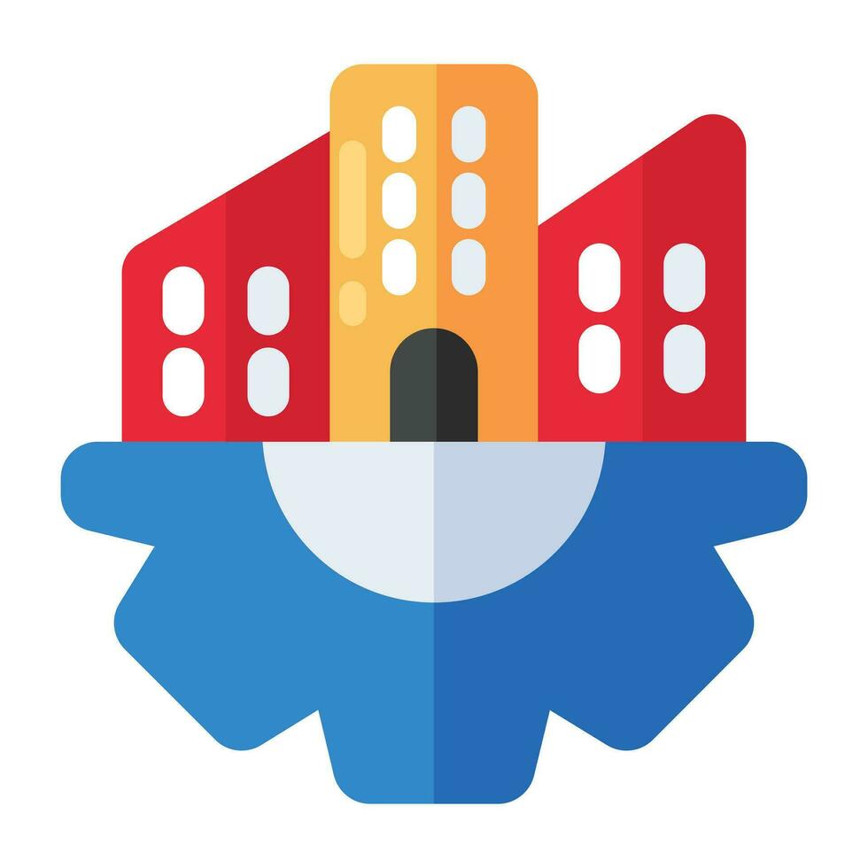 A unique design icon of building management vector