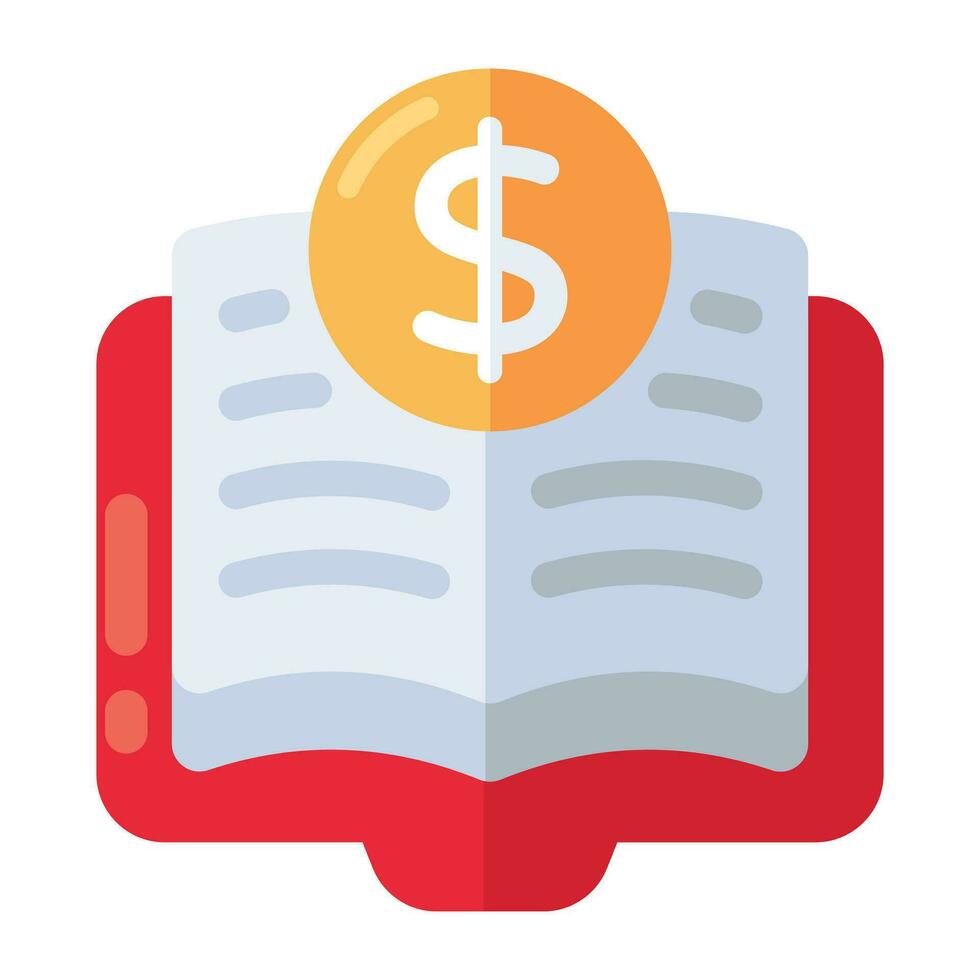 Unique design icon of financial book vector