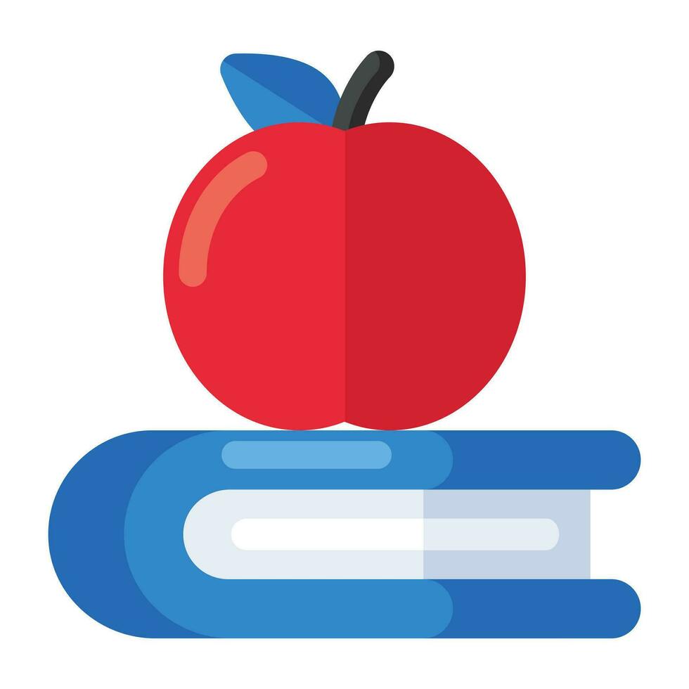 A flat design icon of close books vector