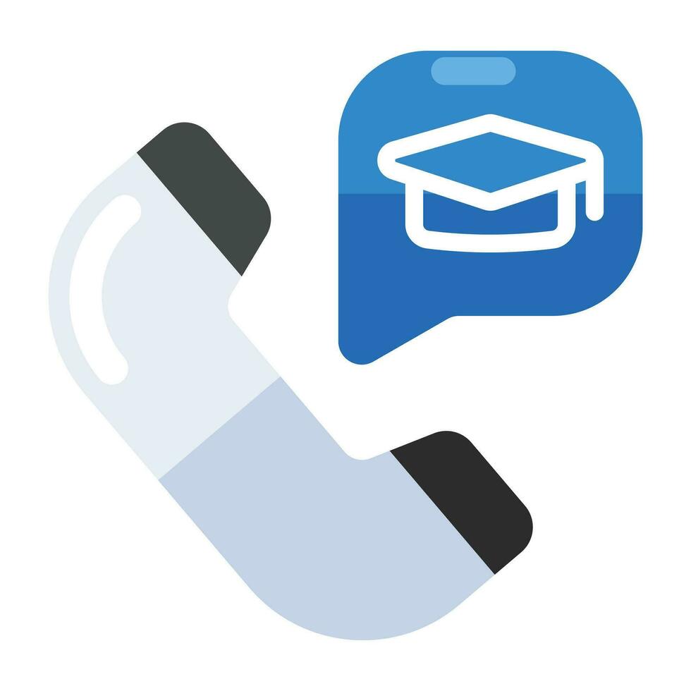 Trendy design icon of academic call vector