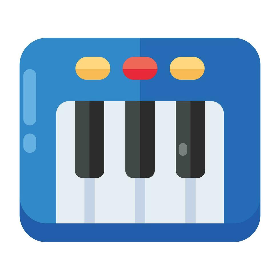 Trendy vector design of piano, musical keyboard