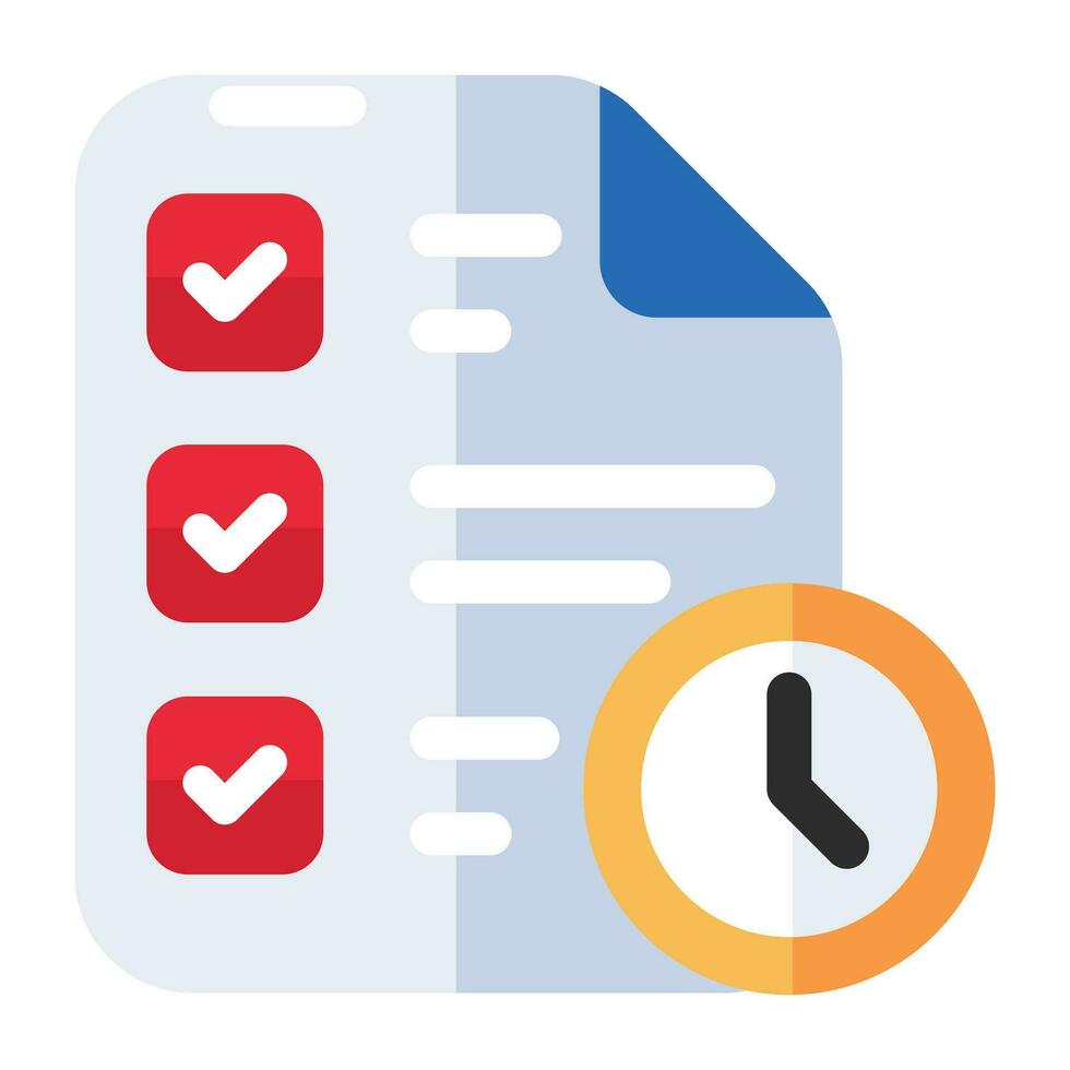 A colorful design icon of project deadline vector