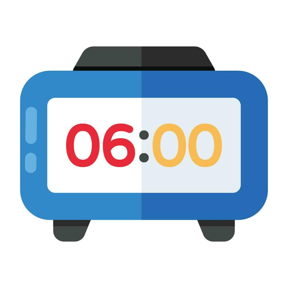 Editable design icon of digital clock vector