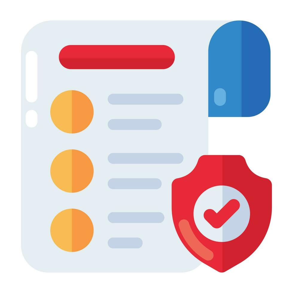 Perfect design icon of secure list vector