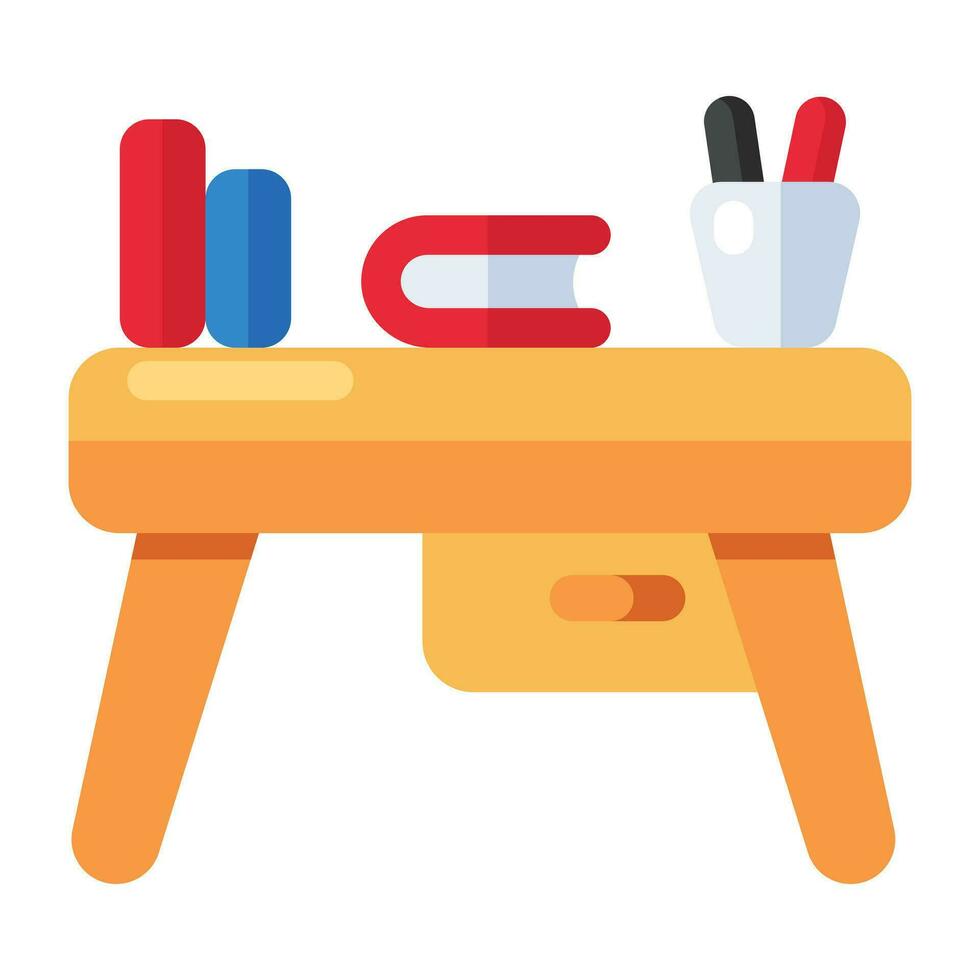 Trendy vector design of study table