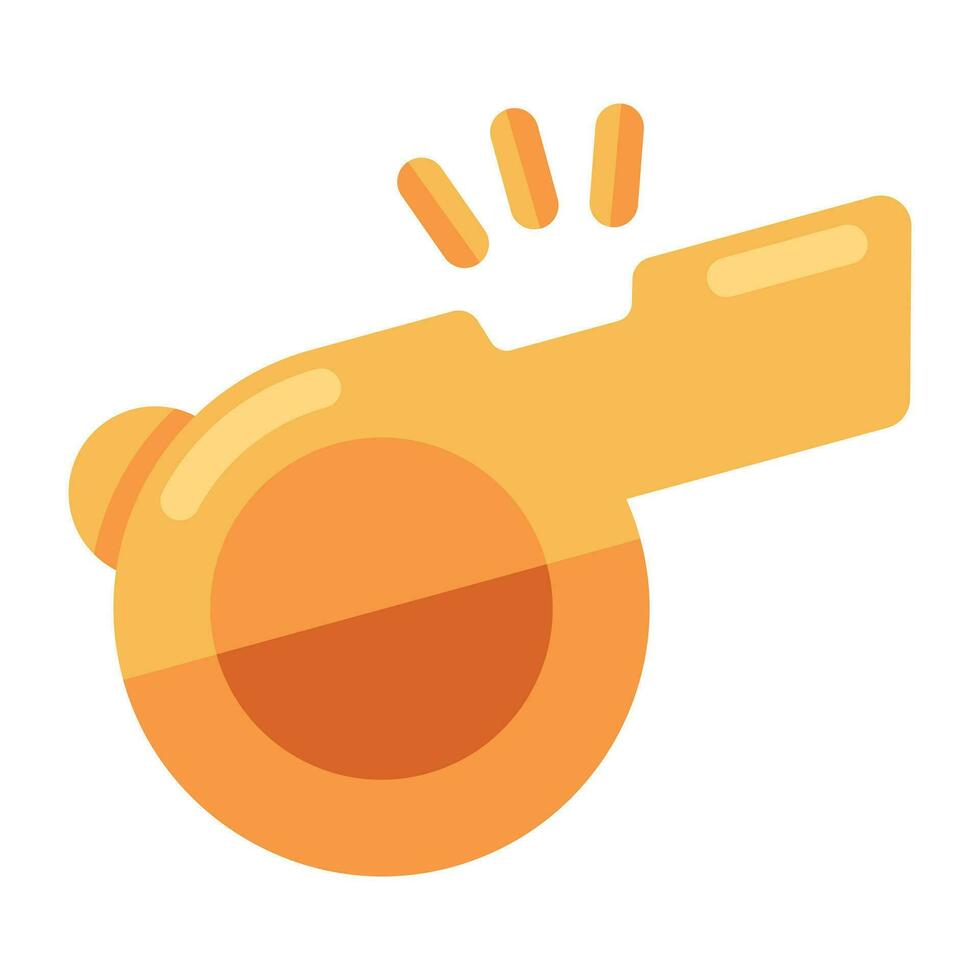 A shrill sound icon, flat design of whistle vector