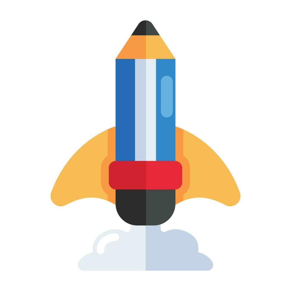 Creative design icon of writing launch vector