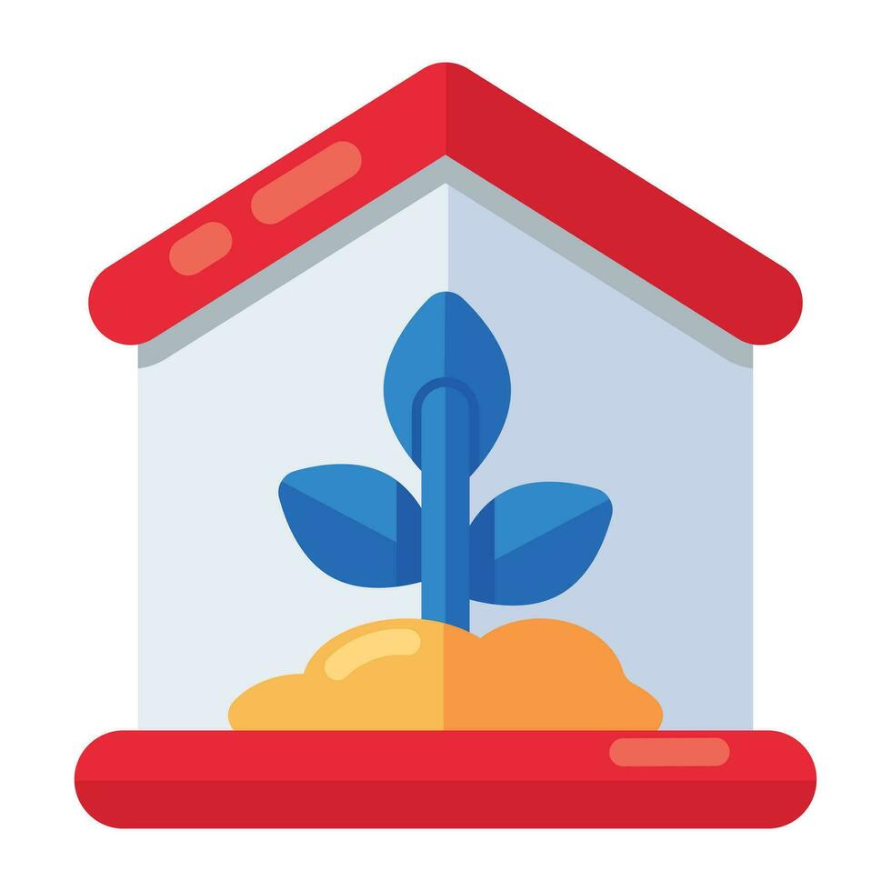 Premium design icon of eco home vector