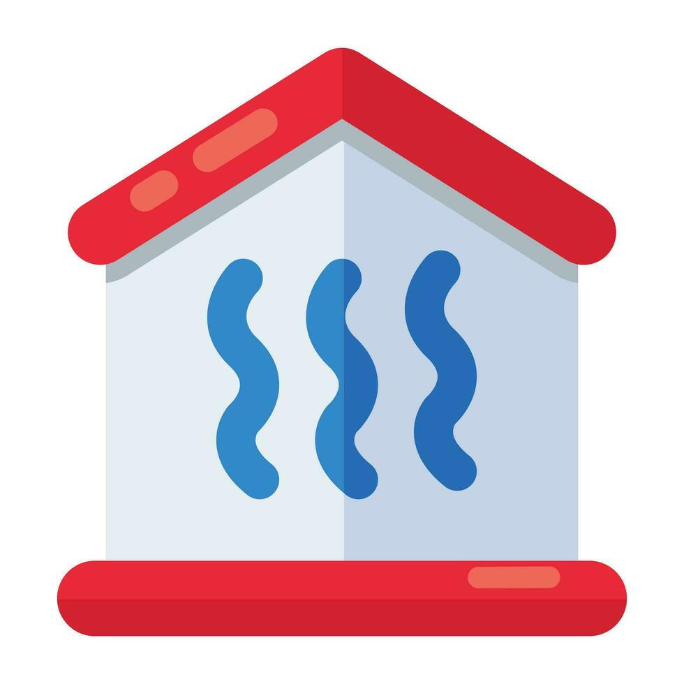 An editable design icon of house heater vector