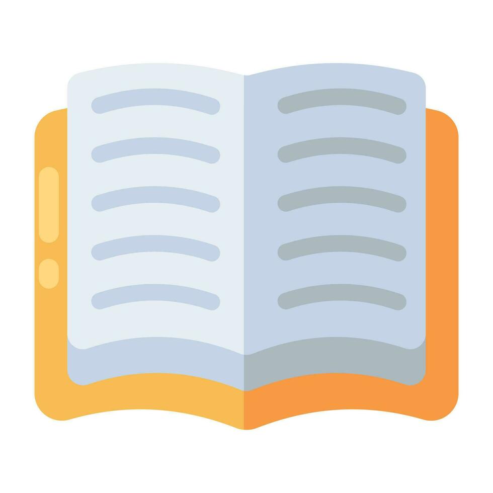A flat design icon of close books vector