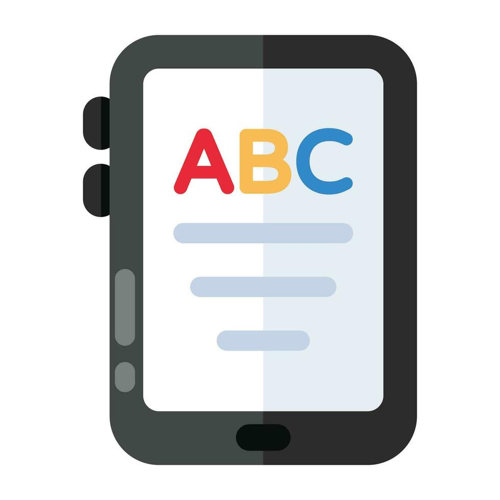 A creative design icon of abc learning vector