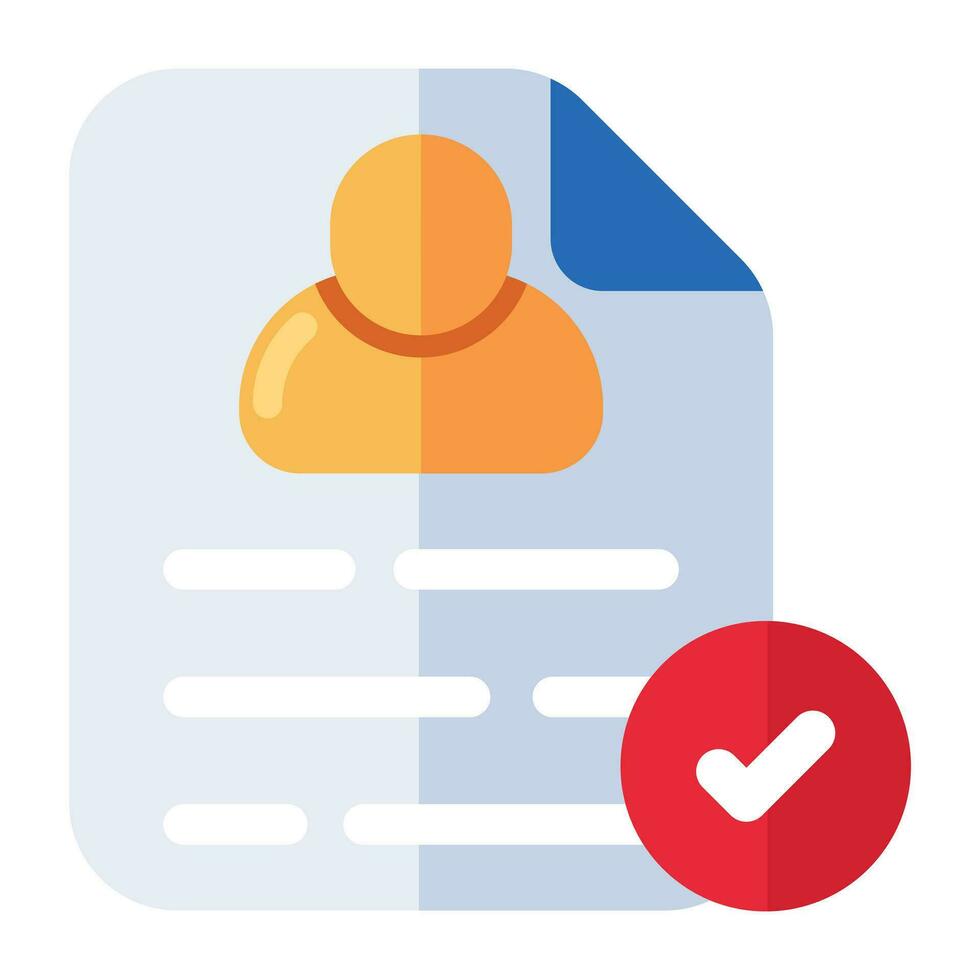 Editable design icon of cv, editable vector