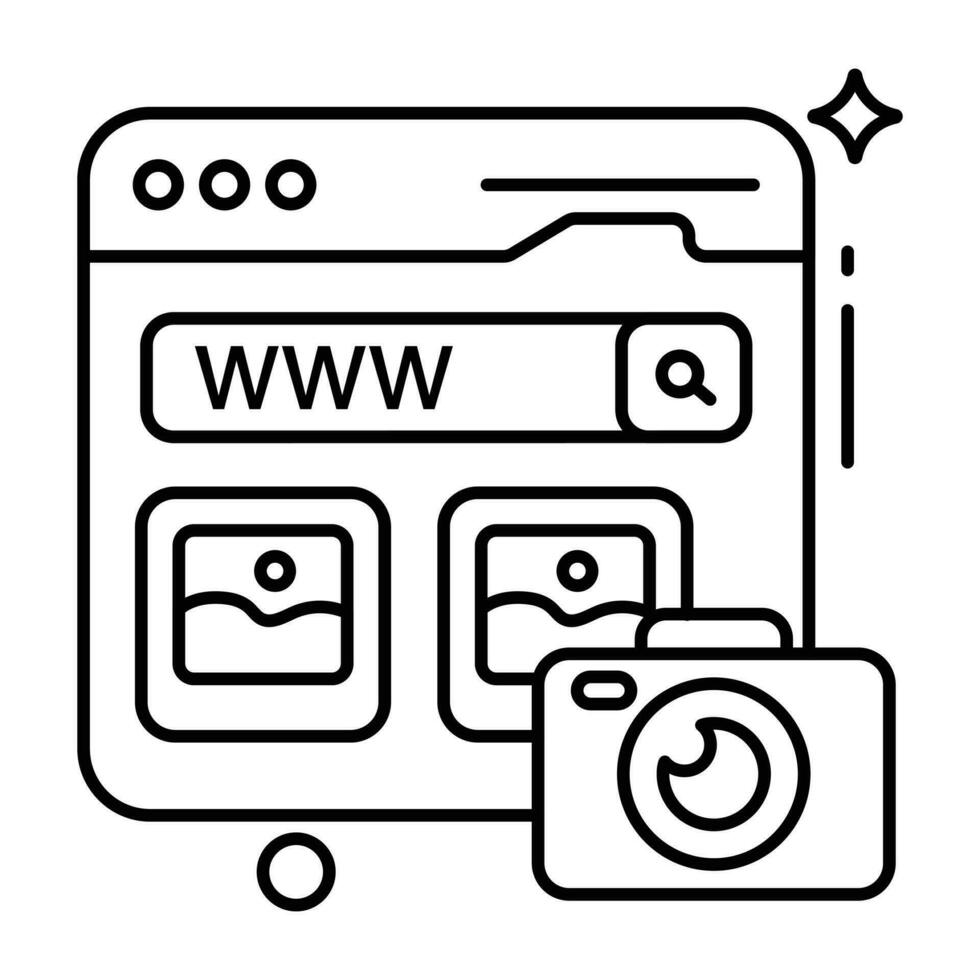 un icono diseño de web foto vector
