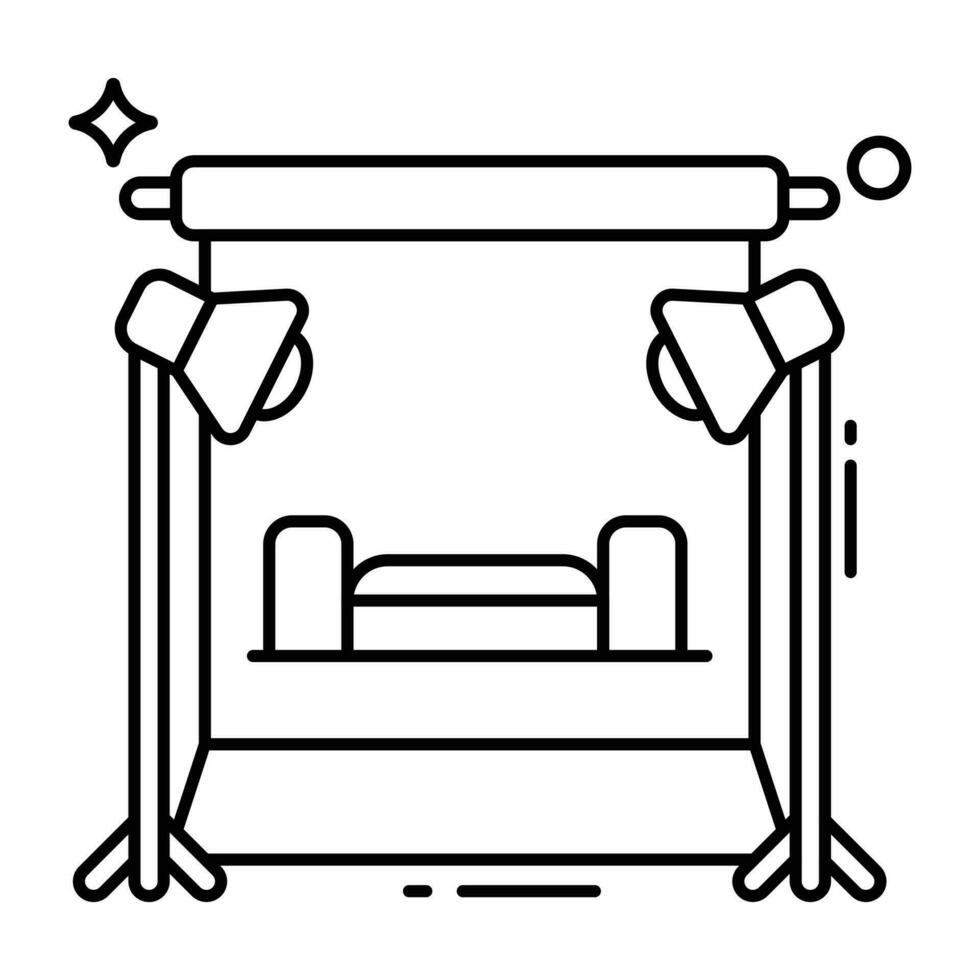 Studio background icon in linear design vector
