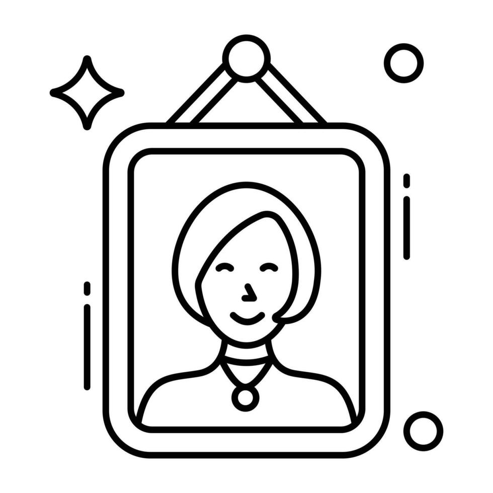 An icon design of photo frame vector