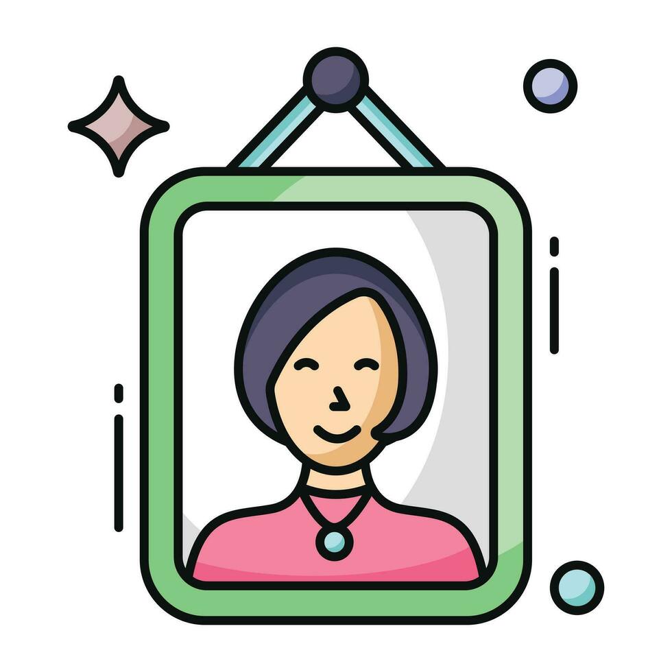An icon design of photo frame vector