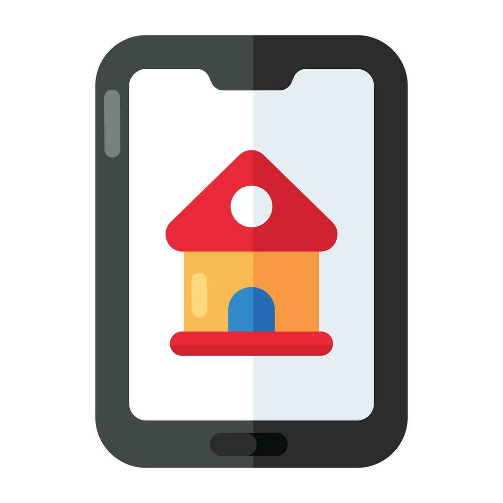 A unique design icon of mobile home vector