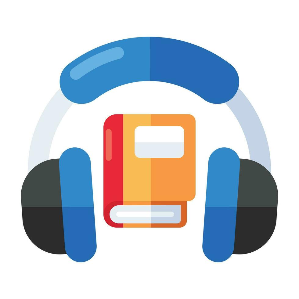 icono de diseño creativo de audiolibro vector