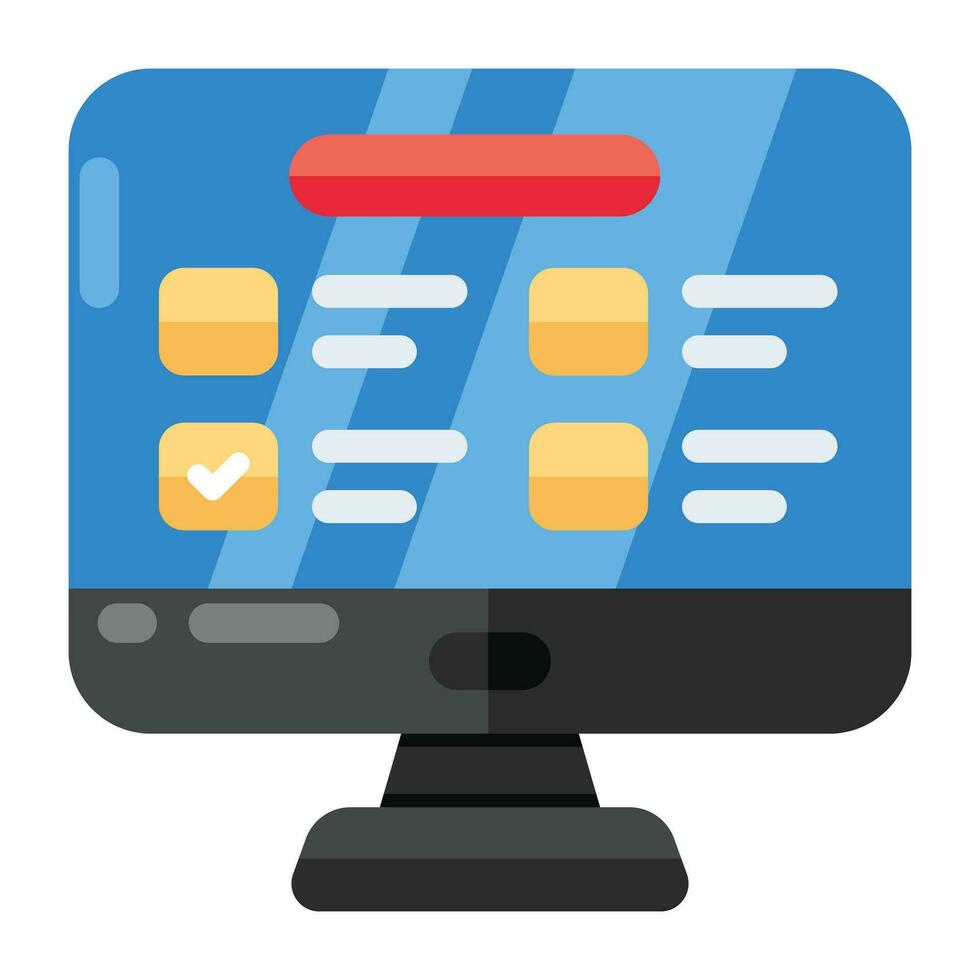 Modern design icon of online test vector