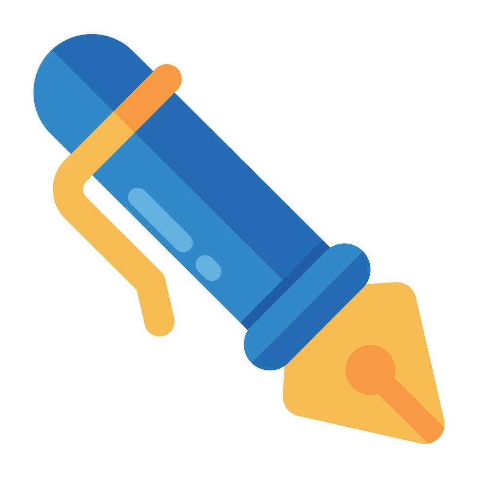 Editable design icon of ink pen vector