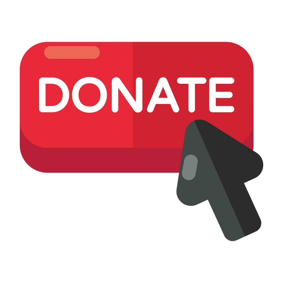Editable design icon of donate badge vector