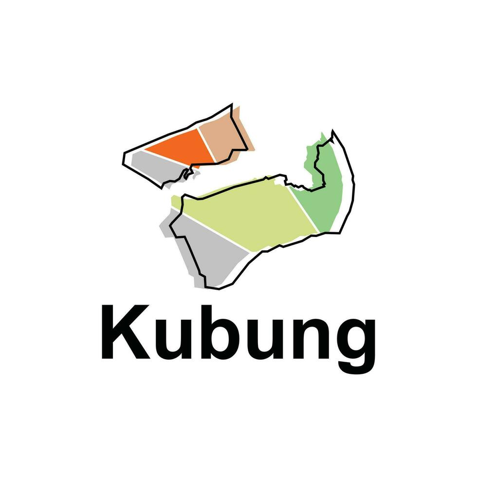 Map City of Kubung modern outline, High detailed vector illustration Design Template, suitable for your company