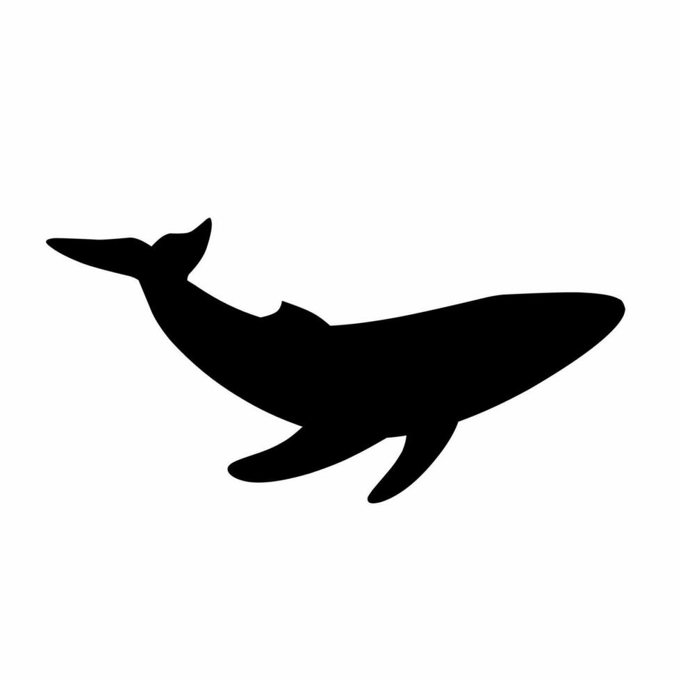 ballena silueta icono vector. ballena silueta lata ser usado como icono, símbolo o signo. ballena icono vector para diseño de océano, submarino, naturaleza o marina