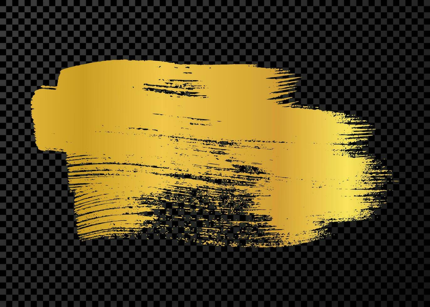 Gold grunge brush stroke vector