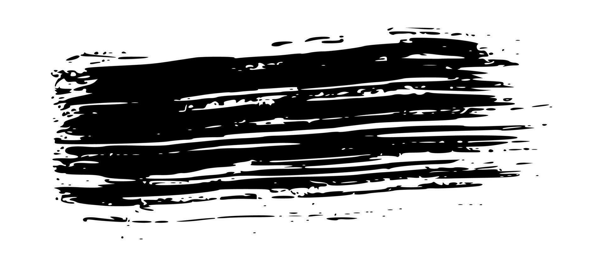 Black brush stroke on white background vector