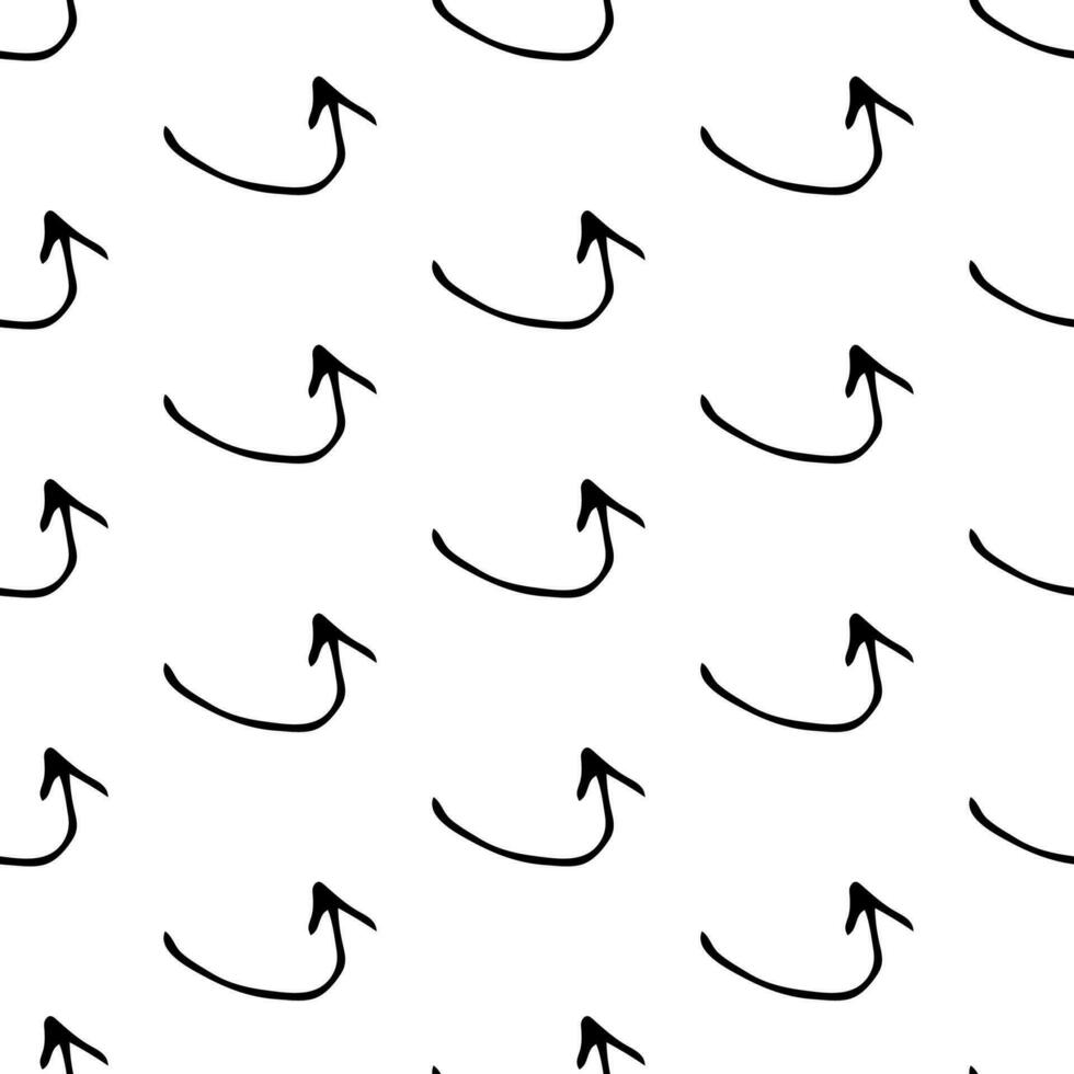 Seamless pattern with doodle arrows vector