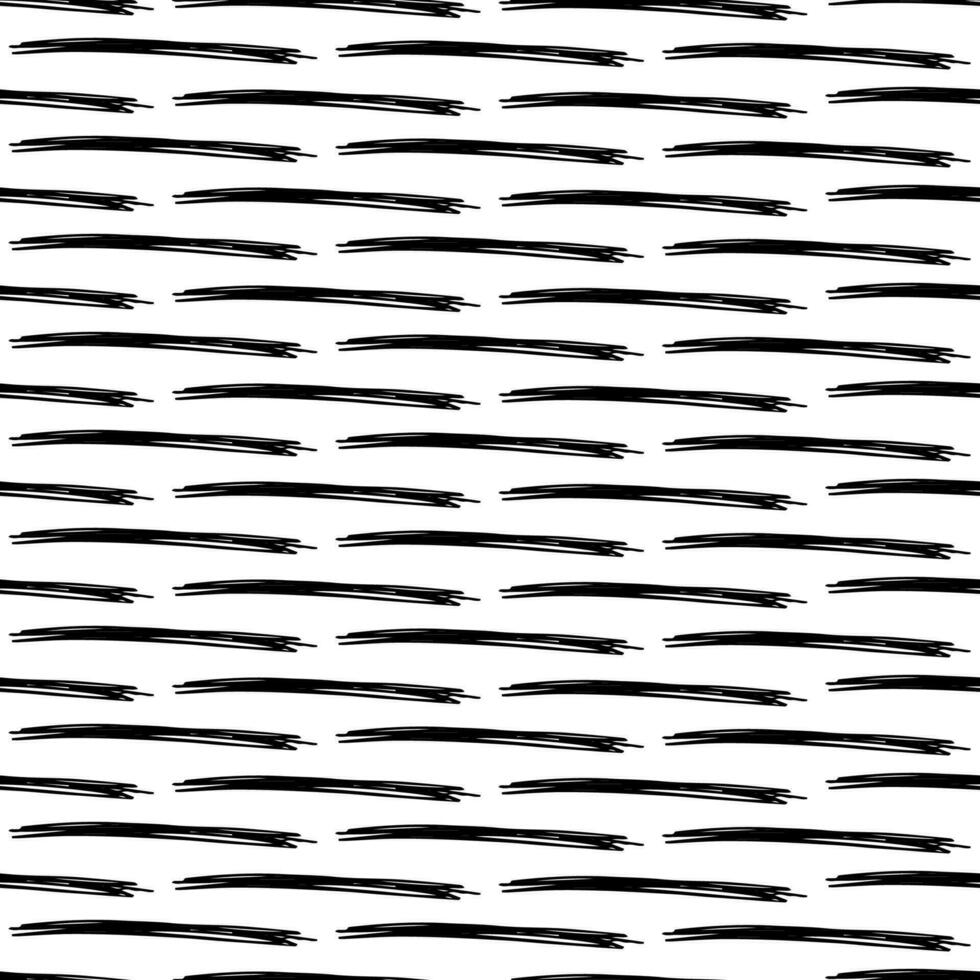 Seamless pattern with black pencil brushstrokes vector