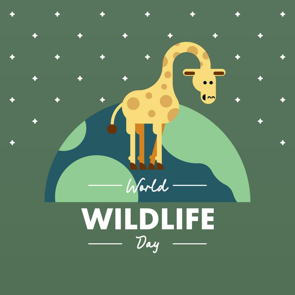 World wildlife day illustration background vector