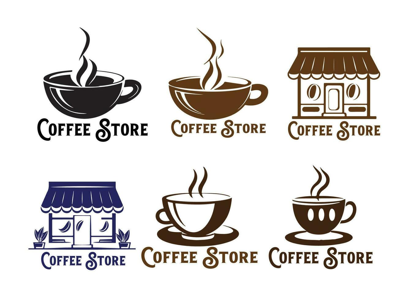 Clásico café Tienda logo modelo vector