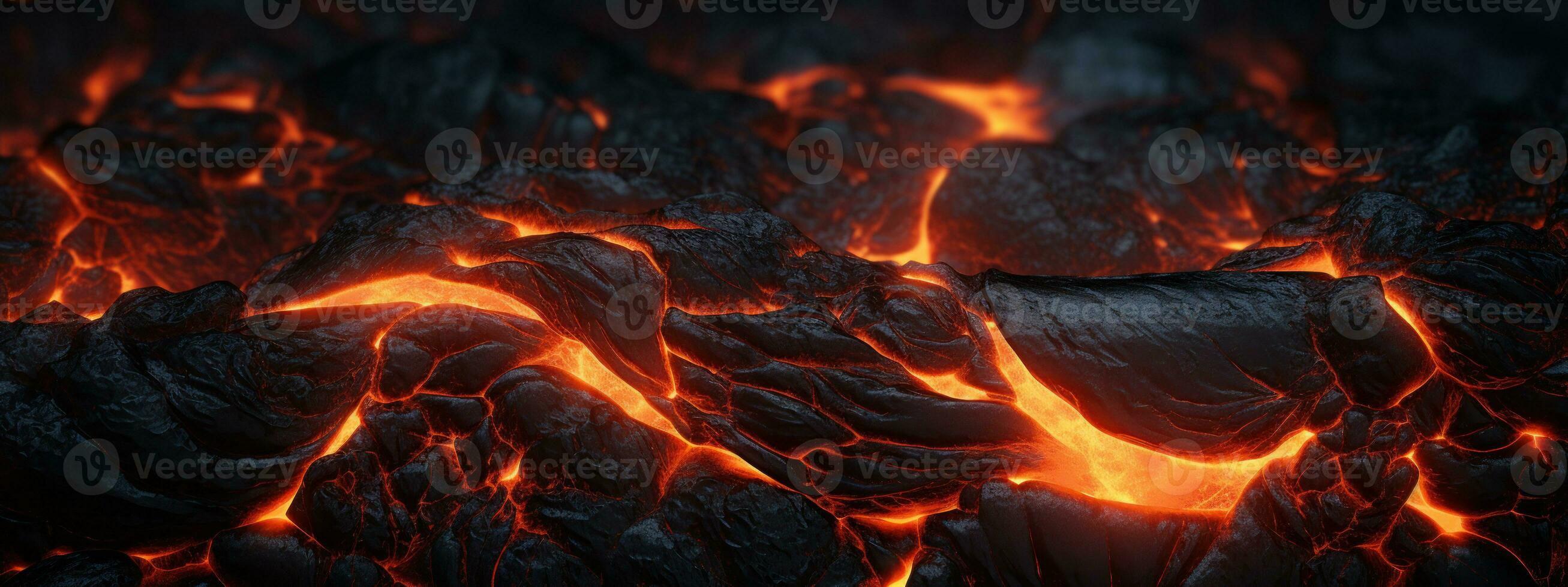 AI generated Vivid lava texture in eruption. AI generative. photo