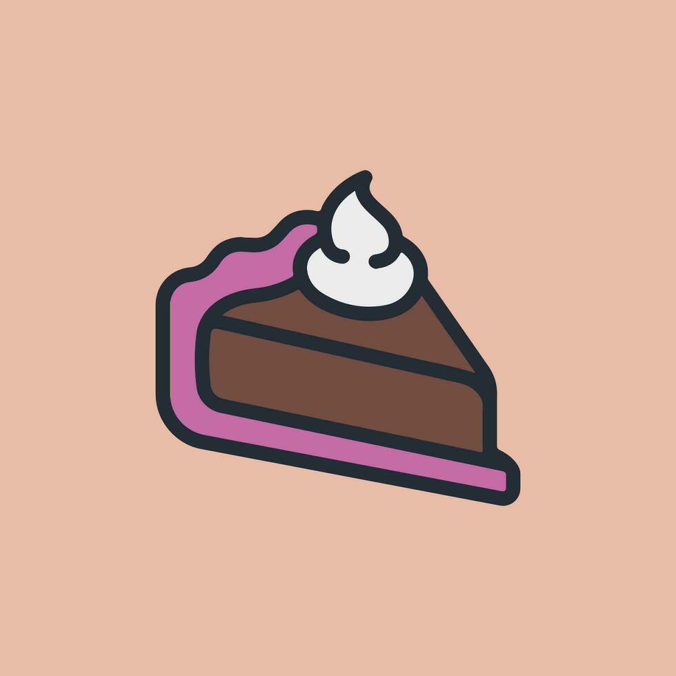 Piece of birthday cake vector