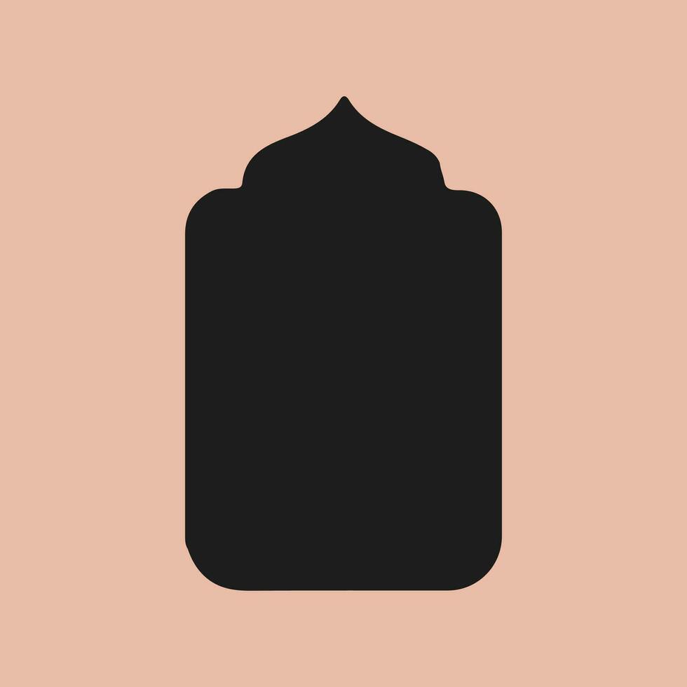 islamic shape design element in black vector